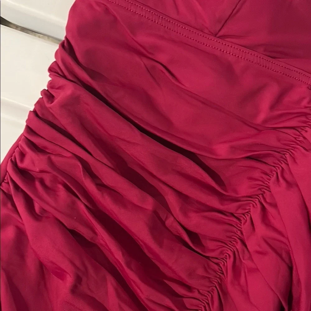 Vibrant Pink Ruched Swimsuit - Picture 5 of 9